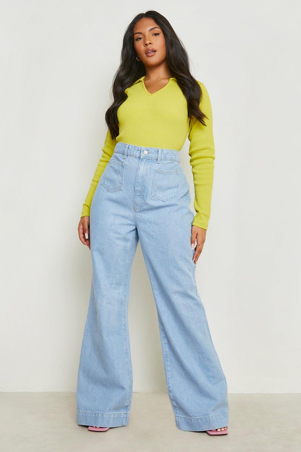 Light blue flare jeans sale